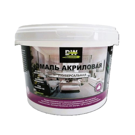 Эмаль Акриловая Универс. Глянцевая Белая Decorway